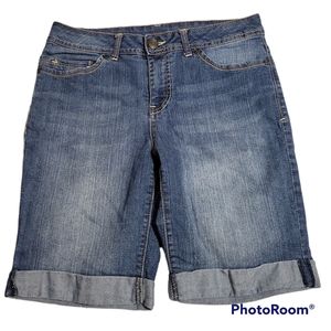 Women's size 6 faded glory denim bermuda shorts